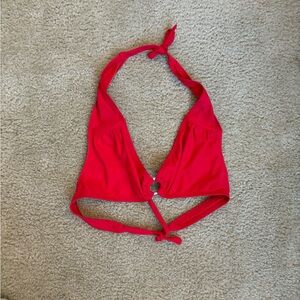 Letarte red bikini tie swim top
